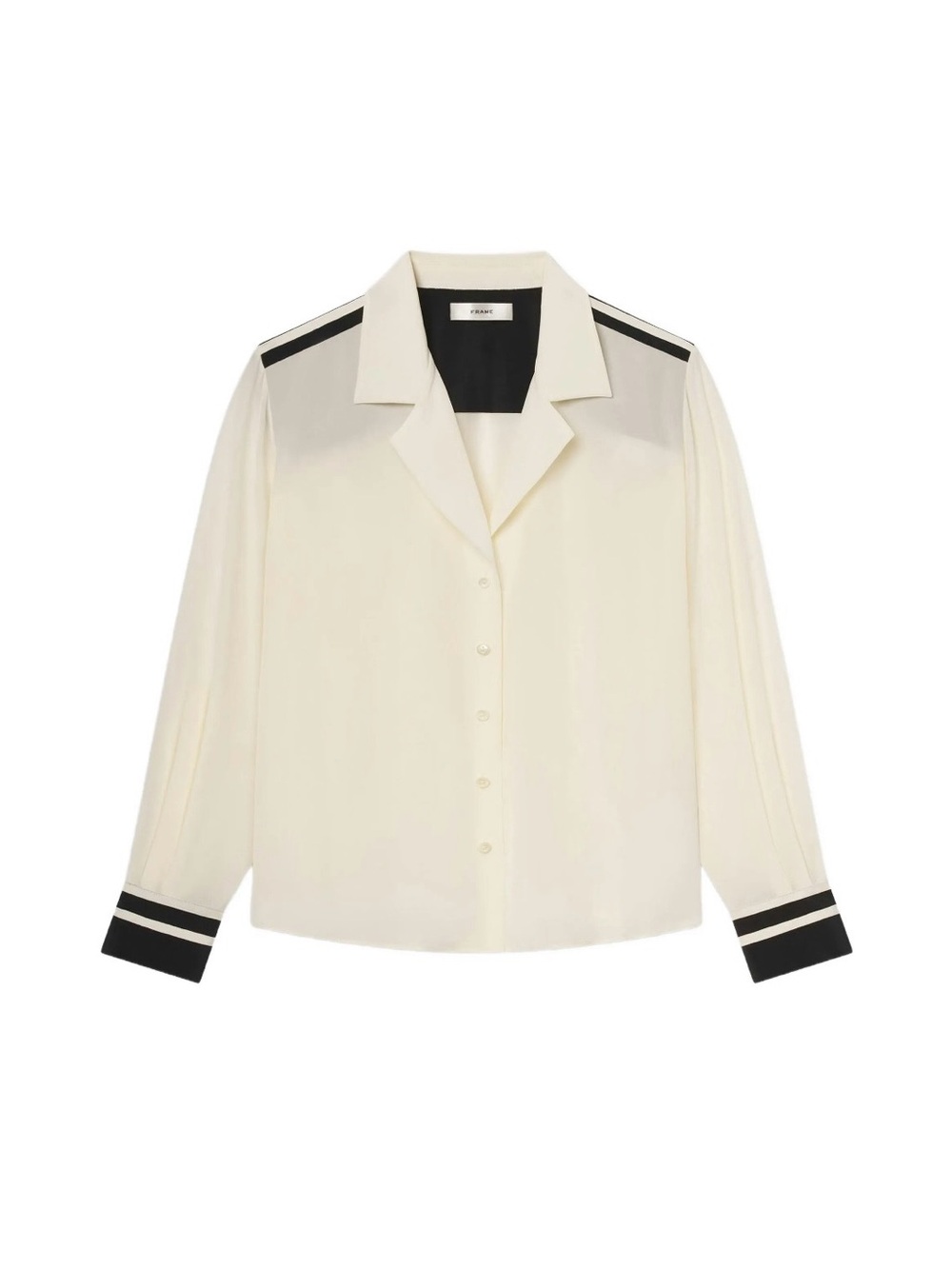 Striped Crepe de Chine Button Down